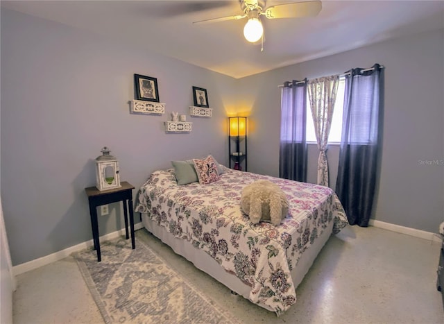 bedroom with ceiling fan