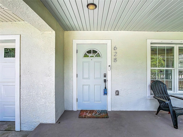 view of doorway to property