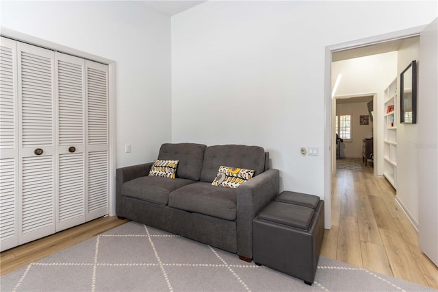 living room featuring hardwood / wood-style flooring