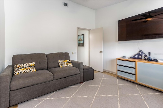 living room featuring carpet flooring