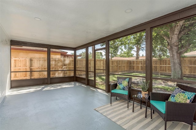 view of sunroom