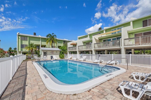 view of pool with a patio