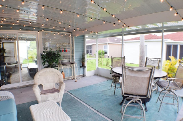 view of sunroom