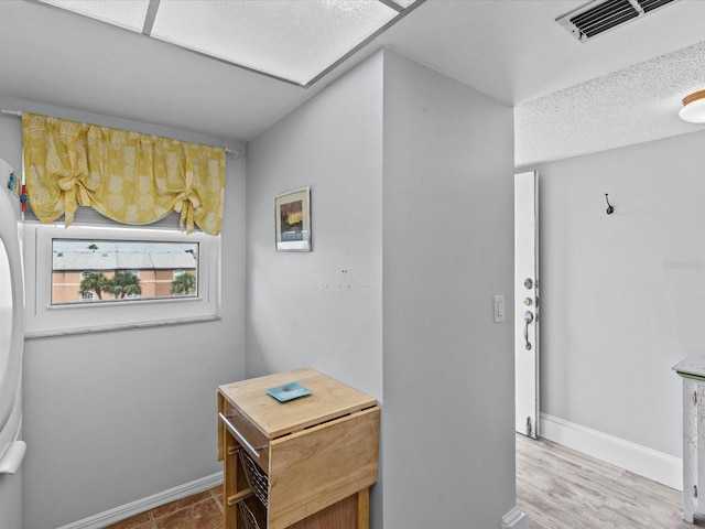 interior space with light hardwood / wood-style flooring