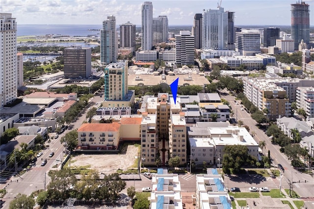 view of city featuring a water view