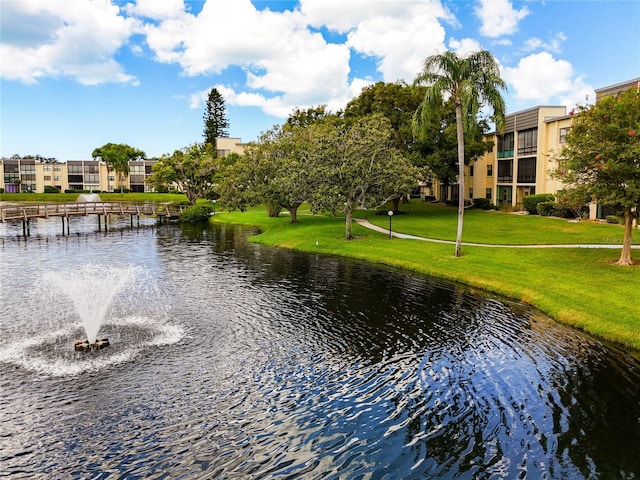 view of water feature