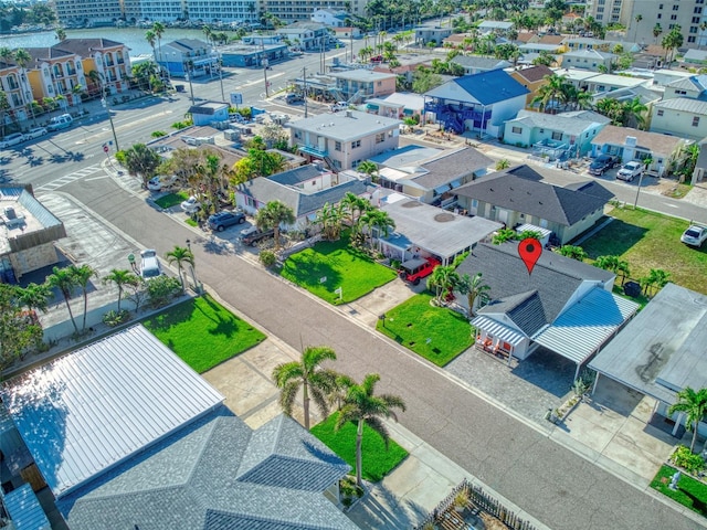 bird's eye view with a residential view