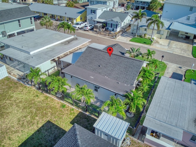 bird's eye view with a residential view