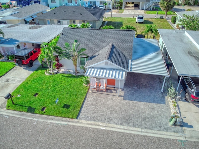 bird's eye view featuring a residential view