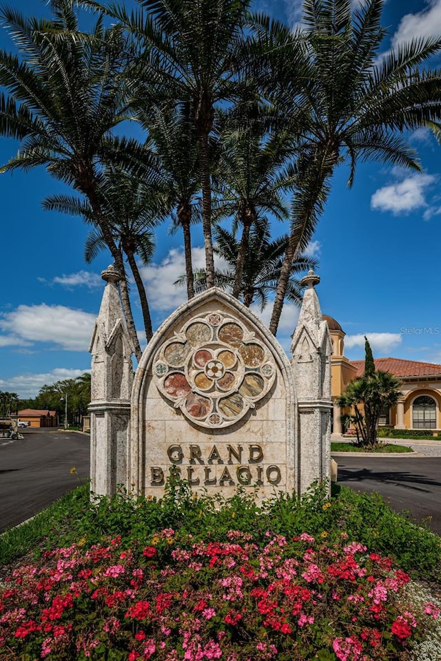 view of community sign