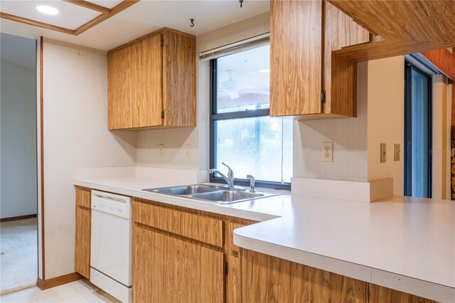 kitchen featuring dishwasher and sink