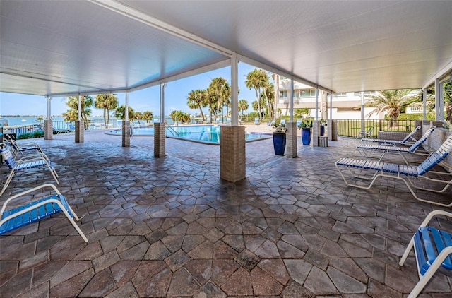 view of patio / terrace with a community pool