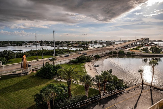 100 Bluff View Dr Unit 405C, Belleair Bluffs, FL 33770 - aerial view of a large body of water and a notable bridge