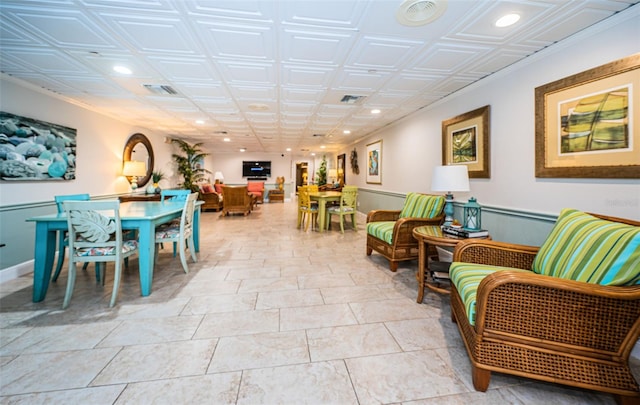100 Bluff View Dr Unit 405C, Belleair Bluffs, FL 33770 - lobby with recessed lighting and an ornate ceiling