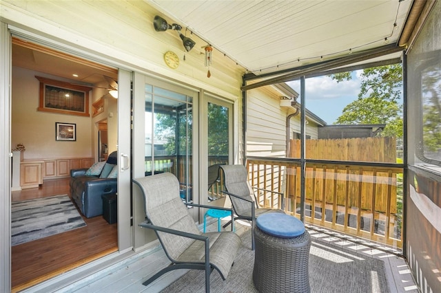 view of sunroom / solarium