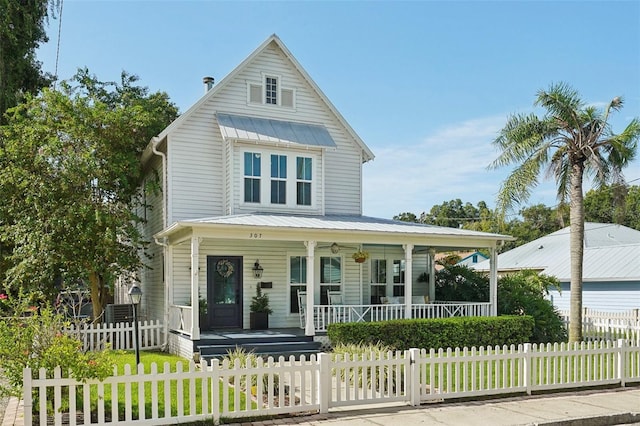 view of front facade with covered porch