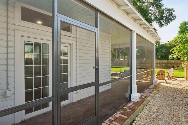 view of home's exterior with a patio area