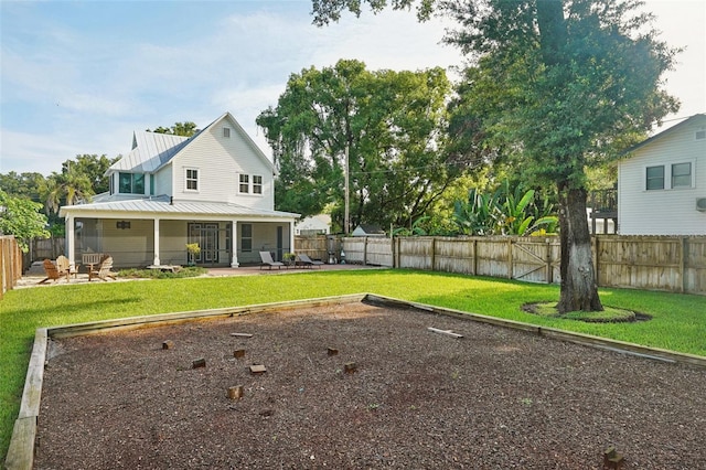 view of yard with a patio area