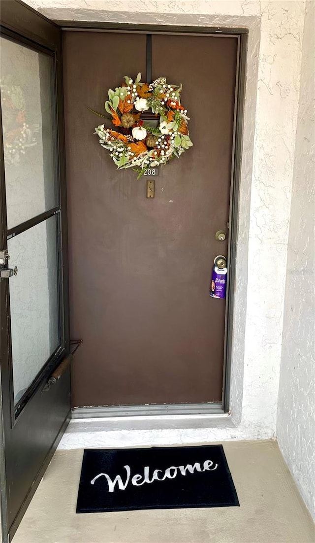 view of doorway to property