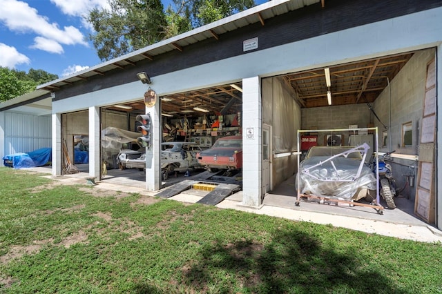 exterior space with an outdoor structure