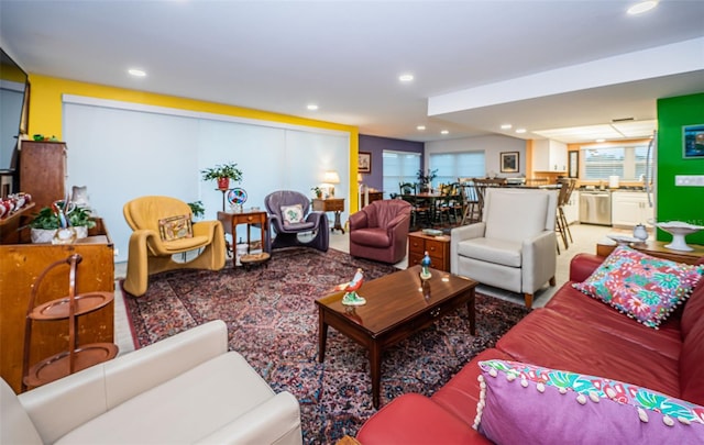 view of carpeted living room