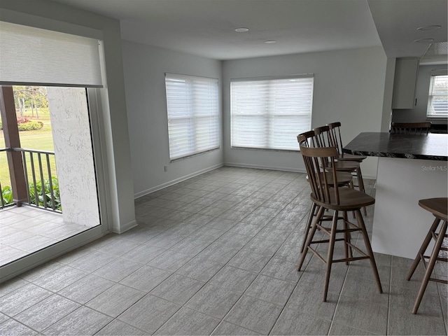 dining space with a wealth of natural light