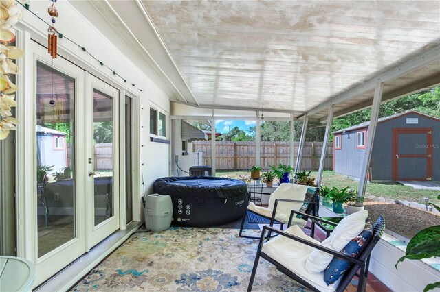 view of sunroom / solarium