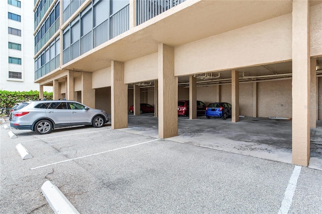 view of car parking with a carport