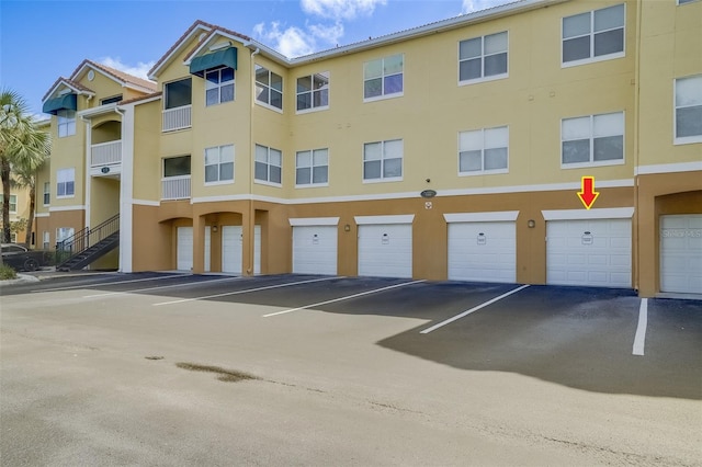 view of property featuring a garage