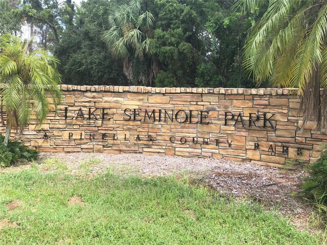 view of community sign