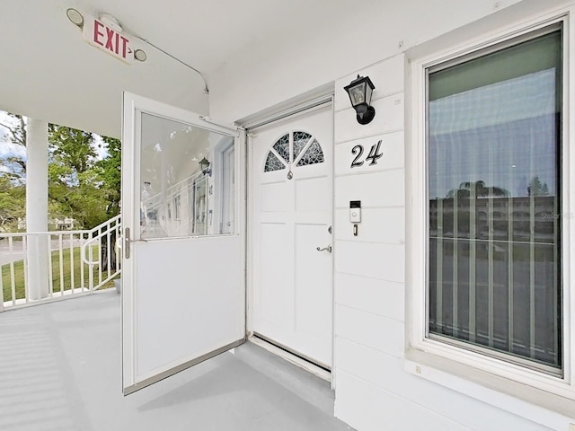 view of doorway to property