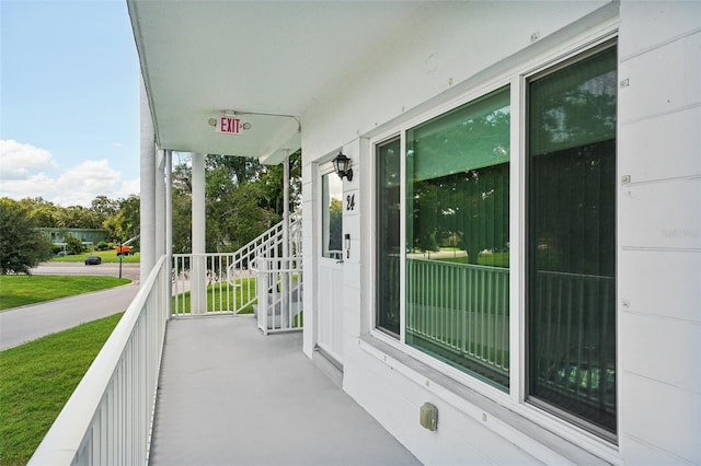 balcony with a porch