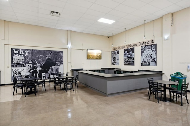 kitchen with a drop ceiling