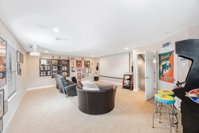 view of carpeted living room