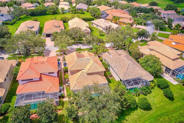 bird's eye view with a residential view