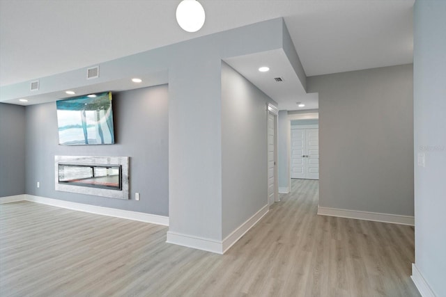 interior space featuring light wood-type flooring