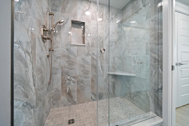 bathroom with walk in shower