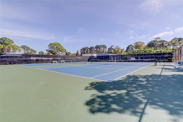 view of tennis court