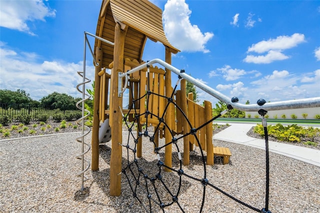 view of jungle gym