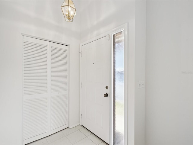 view of tiled entryway