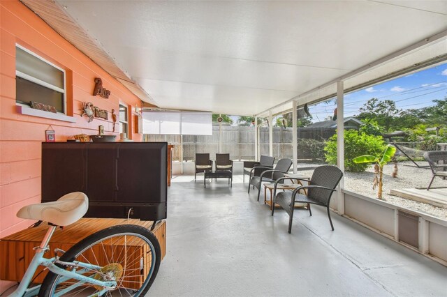 view of sunroom