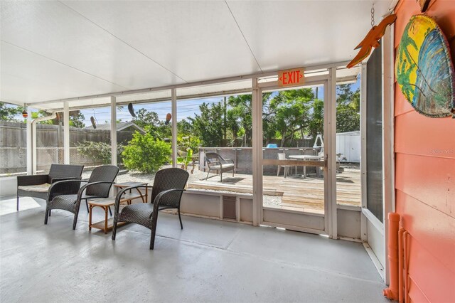 view of sunroom / solarium