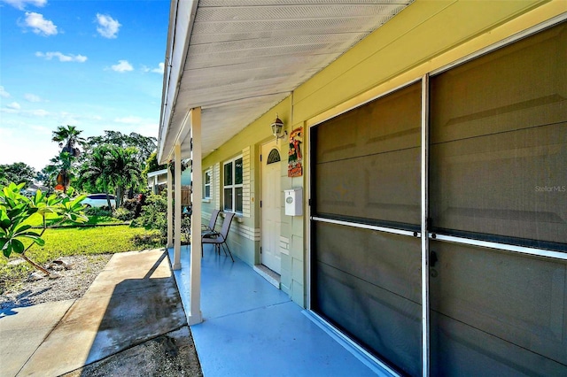 view of patio / terrace with a porch