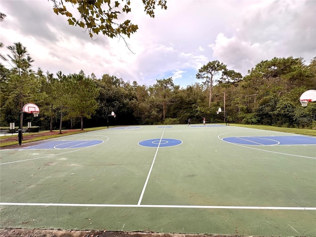 view of basketball court featuring community basketball court