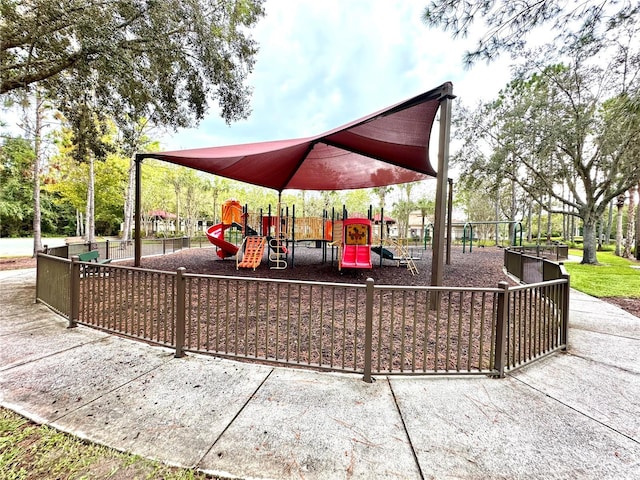 view of community jungle gym