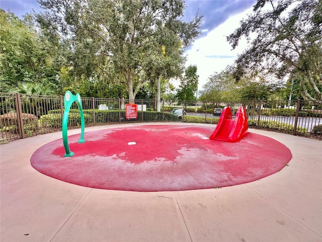 view of playground with fence