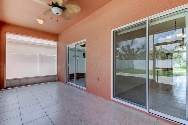 view of patio / terrace with ceiling fan