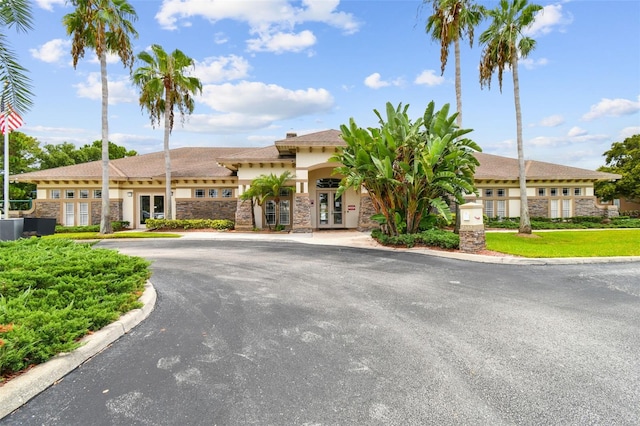 view of front of property with french doors