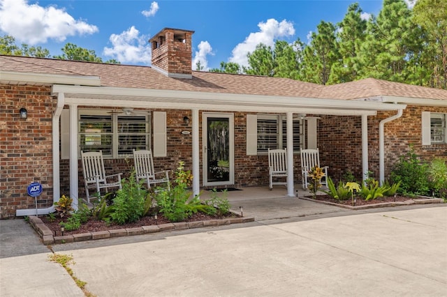 exterior space with a porch