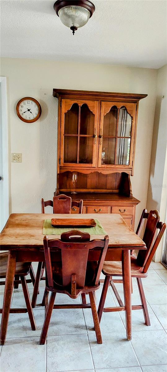 view of tiled dining area